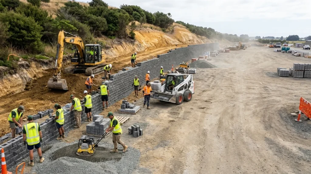Retaining Walls Napier - Commercial 1